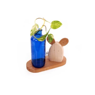 گلدان‎ ‎آبگینه‎ ‎‎‎با قاب چوبی‎ ‎‎18‎ cm‎ ‎‎قهوه ای‎ ‎‎طرح‎ ‎موش مهربان‎ ‎ ‎‎‎‎‎